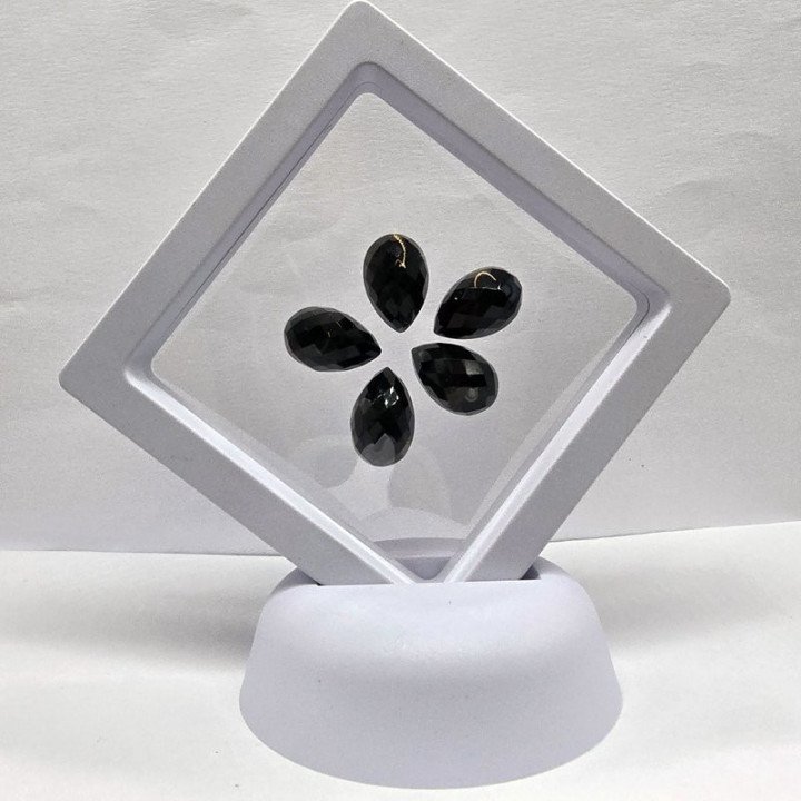 Lotto con 5 Onici Taglio: Goccia 10x15 mm - 33,61 ct