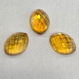 Lotto con 3 Citrini Taglio Marquise 12x16 mm - 28
