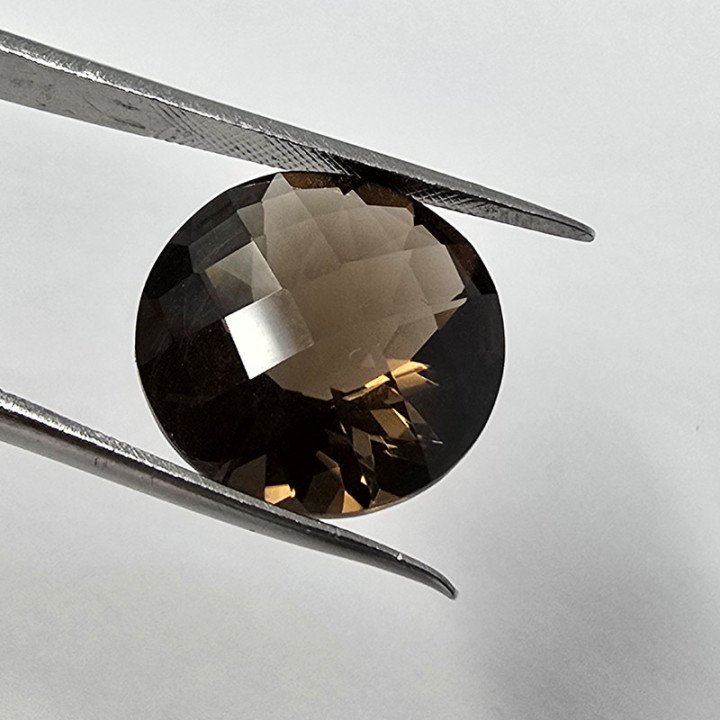Round-Cut Smoky Quartz 14 mm - 8.30 ct