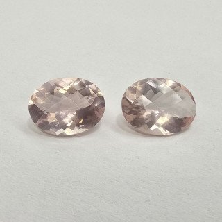 Lotto 2 Quarzi Rosa Taglio Ovale 12 x 16 mm - 15