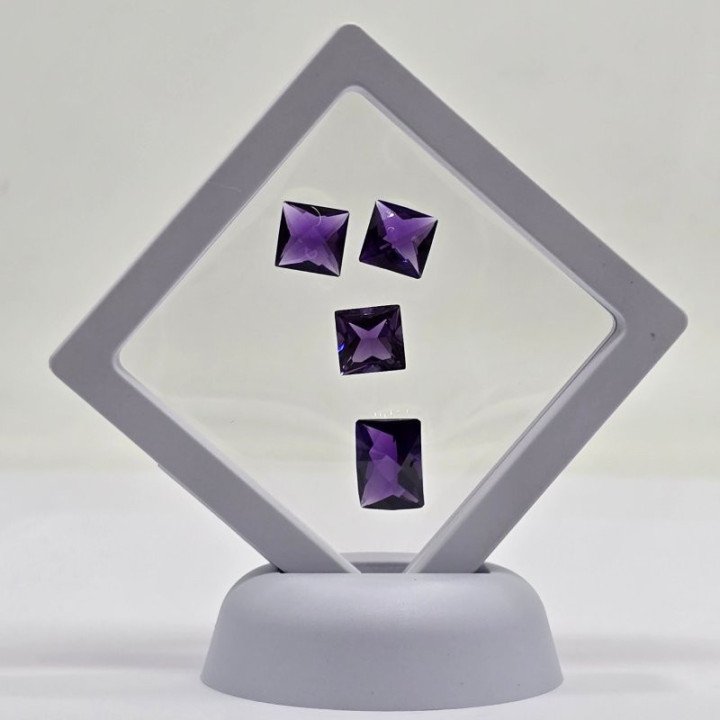 Lotto 4 Ametiste - Taglio:  Radiante  - 19,50 ct