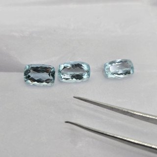 Lotto con 3 Acquamarina - Taglio:  Couschon -  9